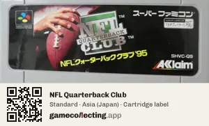 NFL Quarterback Club Super Nintendo Entertainment System, Asia cartridge label