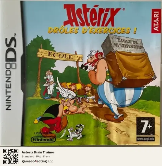 Asterix Brain Trainer Nintendo DS, PAL box front