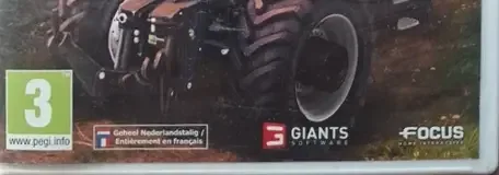 Farming Simulator 15, the PEGI square on its front