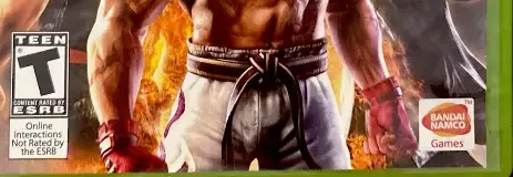 Tekken 6, the ESRB box on its front