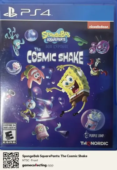 SpongeBob SquarePants: The Cosmic Shake PlayStation 4, NTSC box front