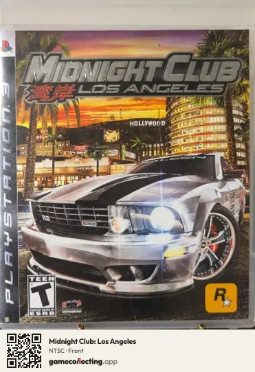 Midnight Club: Los Angeles PlayStation 3, NTSC box front