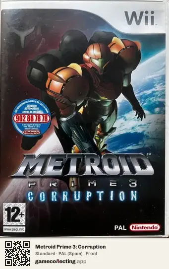 Metroid Prime 3: Corruption Nintendo Wii, Spain box front