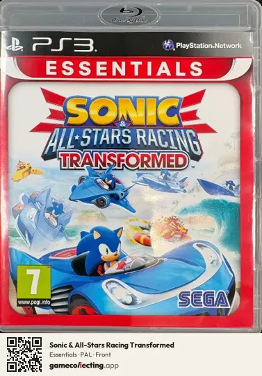 Sonic & All-Stars Racing Transformed PlayStation 3, PAL box front