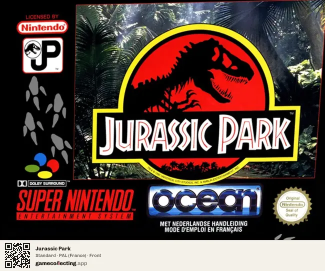 Jurassic Park Super Nintendo Entertainment System, France box front