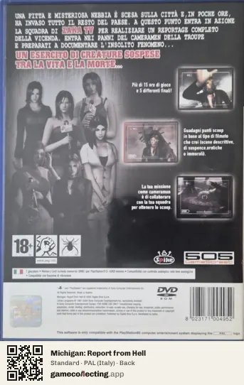Michigan: Report from Hell PlayStation 2, Italy box back