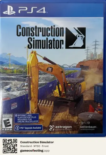 Construction Simulator PlayStation 4, NTSC box front