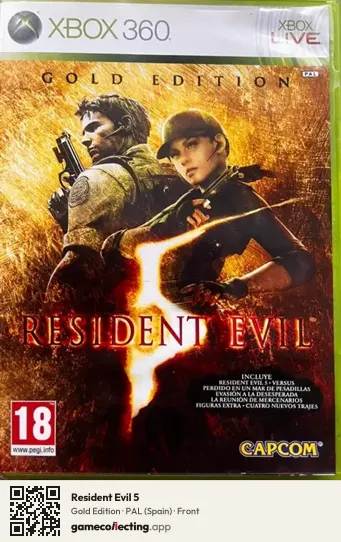 Resident Evil 5 Xbox 360, Spain box front