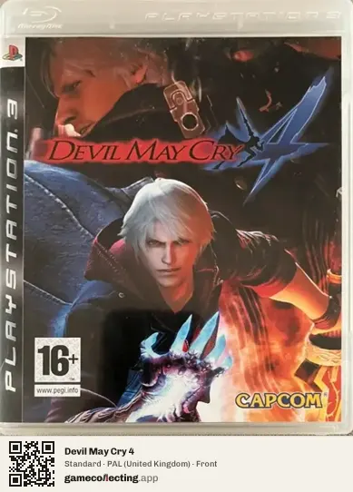 Devil May Cry 4 PlayStation 3, United Kingdom box front