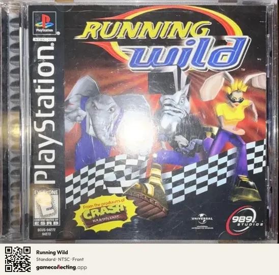 Running Wild PlayStation, NTSC box front