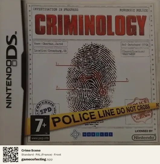 Crime Scene Nintendo DS, France box front
