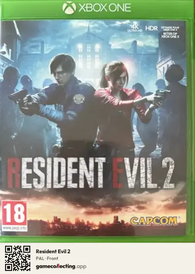 Resident Evil 2 Xbox One, PAL box front