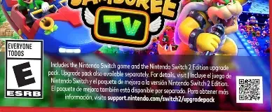 Super Mario Party Jamboree, the ESRB box on its front