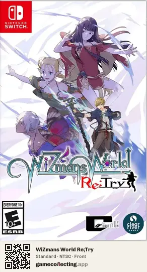 WiZmans World Re;Try Nintendo Switch, NTSC box front