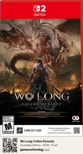 Wo Long: Fallen Dynasty Nintendo Switch 2, NTSC box front