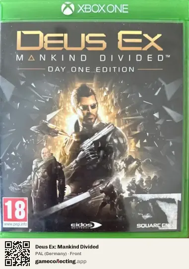 Deus Ex: Mankind Divided Xbox One, Germany box front