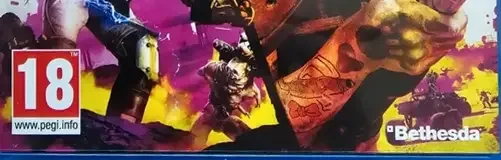 Rage 2, the PEGI square on its front