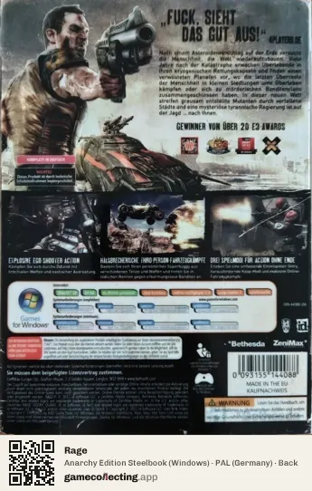 Rage Computer, Germany box back