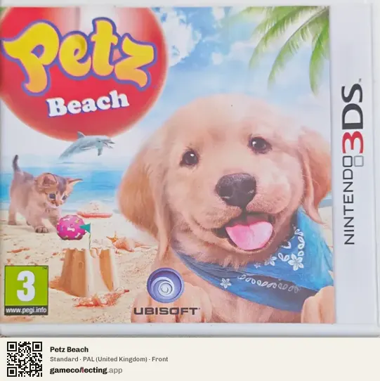 Petz Beach Nintendo 3DS, United Kingdom box front