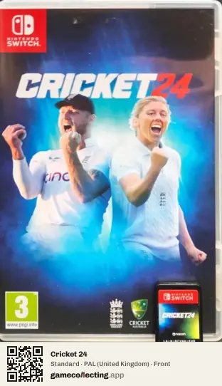 Cricket 24 Nintendo Switch, United Kingdom box front