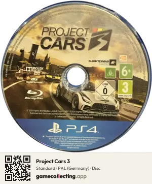 Project Cars 3 PlayStation 4, PAL disc