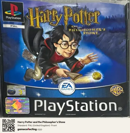 Harry Potter and the Philosopher's Stone PlayStation, United Kingdom box front