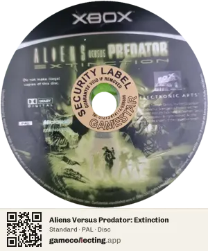 Aliens Versus Predator: Extinction Xbox, PAL disc