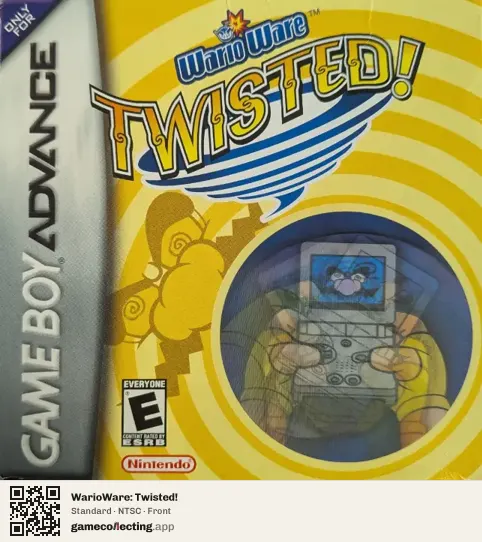WarioWare: Twisted! Game Boy Advance, NTSC box front