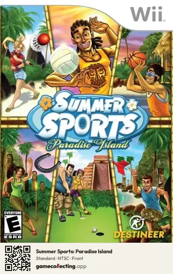Summer Sports: Paradise Island Nintendo Wii, NTSC box front