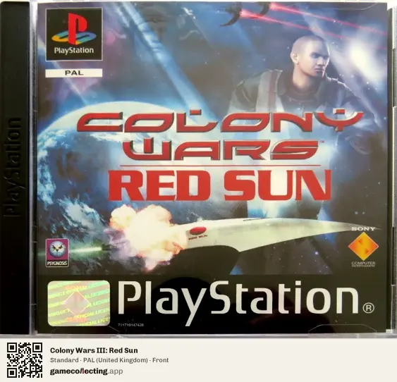 Colony Wars III: Red Sun PlayStation, United Kingdom box front