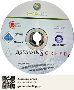 Assassin's Creed Xbox 360, PAL disc