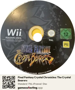 Final Fantasy Crystal Chronicles: The Crystal Bearers Nintendo Wii, PAL disc