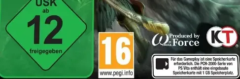 Toukiden 2, the USK square on its front