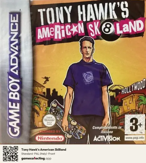 Tony Hawk's American Sk8land Game Boy Advance, Italy box front