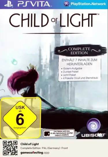 Child of Light PlayStation Vita, Germany box front