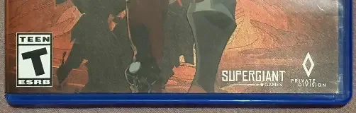 Hades, the ESRB box on its front