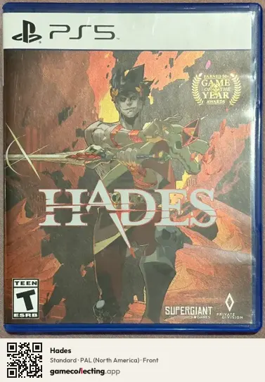 Hades PlayStation 5, North America box front