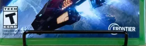 Elite Dangerous, the ESRB box on its front