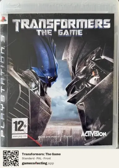 Transformers: The Game PlayStation 3, PAL box front