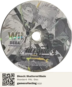 Bleach: Shattered Blade Nintendo Wii, PAL disc