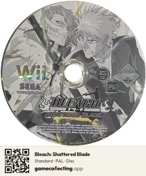 Bleach: Shattered Blade Nintendo Wii, PAL disc