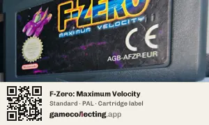 F-Zero: Maximum Velocity Game Boy Advance, PAL cartridge label