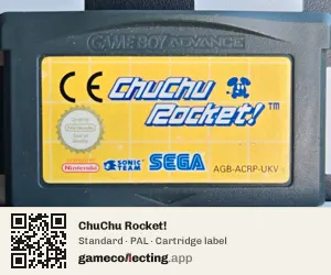 ChuChu Rocket! Game Boy Advance, PAL cartridge label