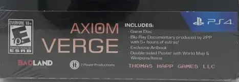 Axiom Verge, the ESRB box on its front