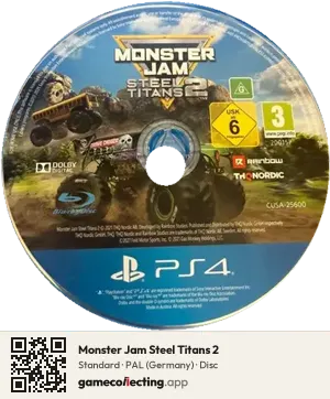 Monster Jam Steel Titans 2 PlayStation 4, PAL disc