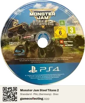 Monster Jam Steel Titans 2 PlayStation 4, PAL disc