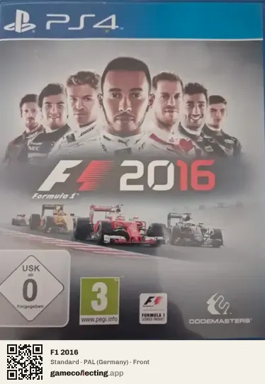 F1 2016 PlayStation 4, Germany box front