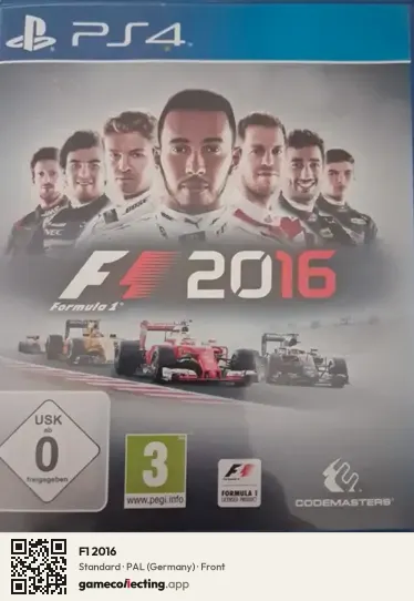 F1 2016 PlayStation 4, Germany box front