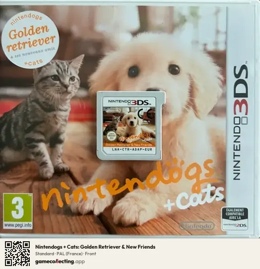 Nintendogs + Cats: Golden Retriever & New Friends Nintendo 3DS, France box front
