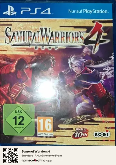 Samurai Warriors 4 PlayStation 4, Germany box front
